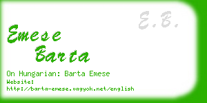 emese barta business card